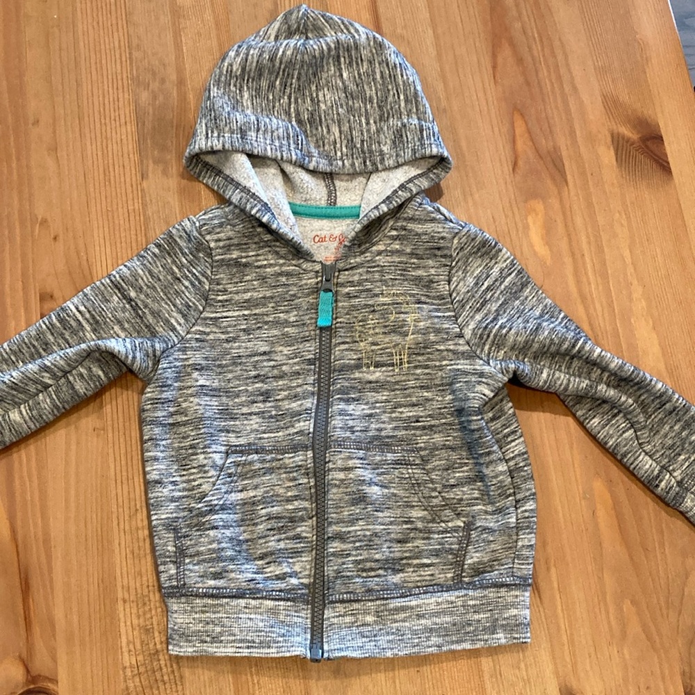 Cozy zip-up hoodie Cat and Jack Target brand EUC